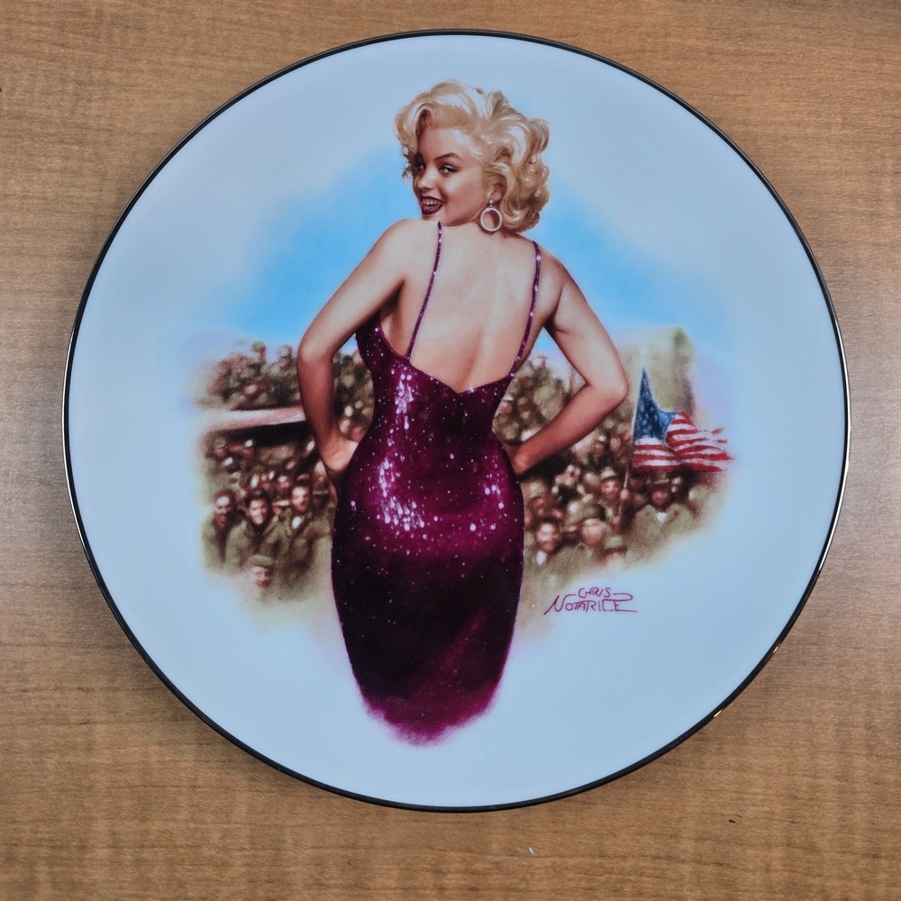 Marilyn Monroe Delphi #15698A For Our Boys in Korea, 1954 and Cert Collect Plate